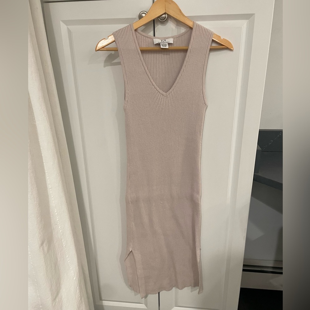 Magaschoni beige midi dress large